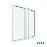 Пластиковое окно ПВХ VEKA двухстворчатое 1160x1000мм (ВхШ) Двухкамерное