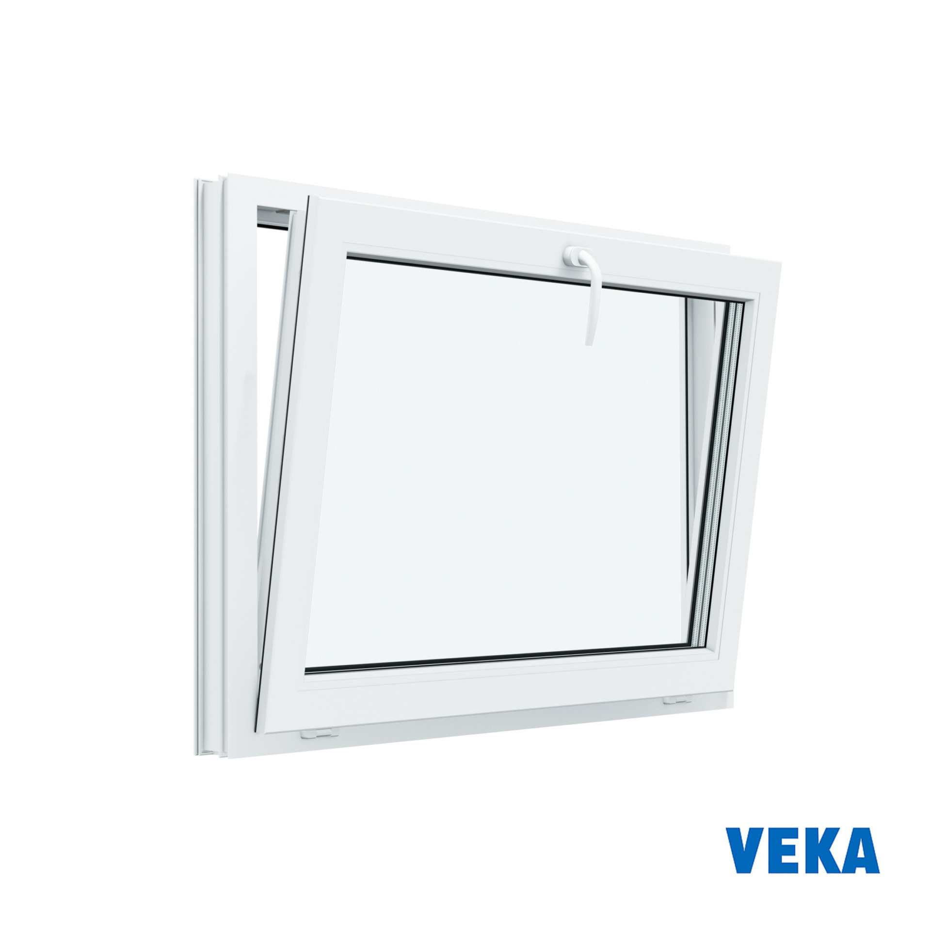 Пластиковое окно ПВХ VEKA одностворчатое 500x900мм (ВхШ) Двухкамерное