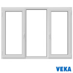 Пластиковое окно ПВХ VEKA Трёхстворчатое 1300x1600мм(ВхШ) Двухкамерное Тип 2